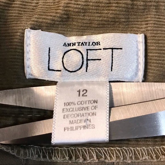 LOFT corduroy skirt with embroidery, tan & cream - Picture 10 of 10